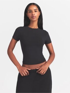 Skims Cotton Jersey T Shirt XS Short Sleeve Top